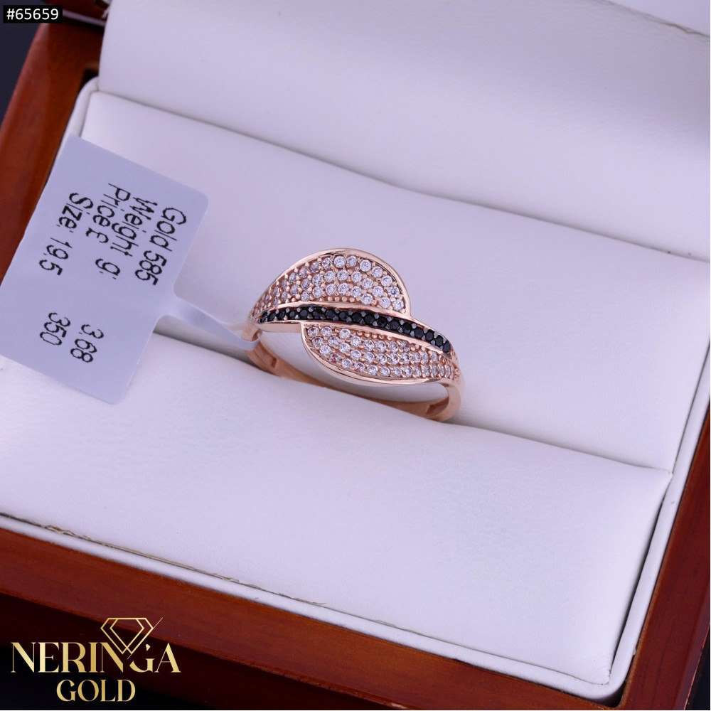 Rose gold women's ring #65659