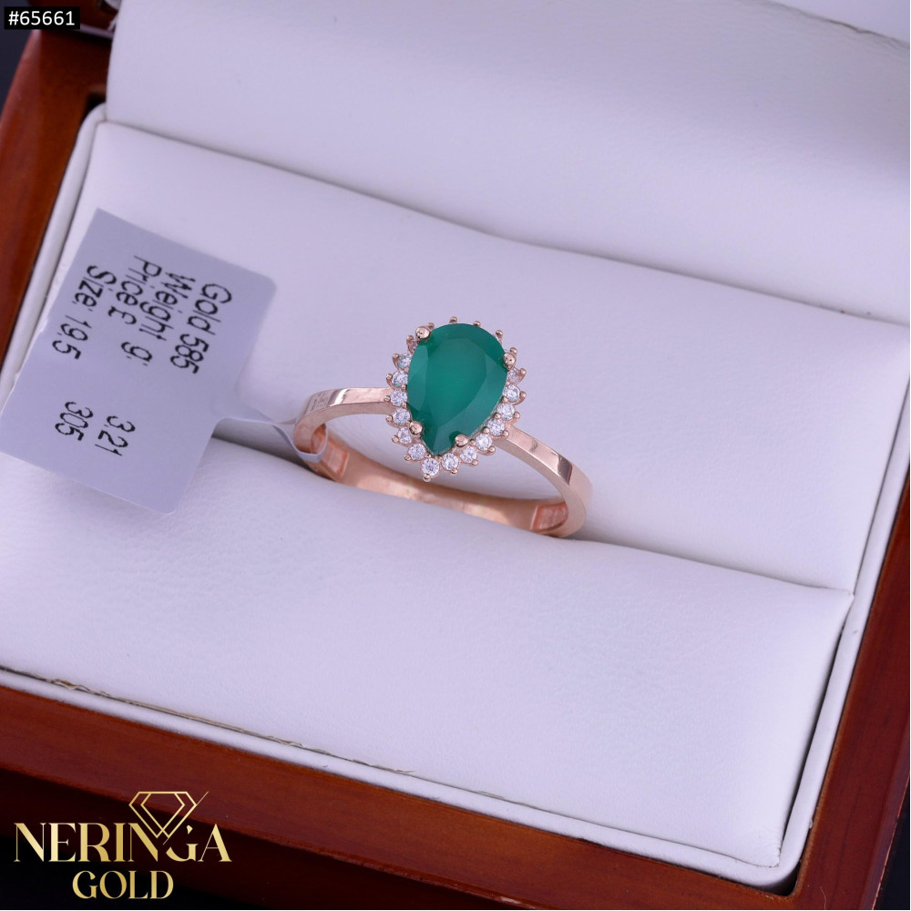 Rose gold women's ring #65661