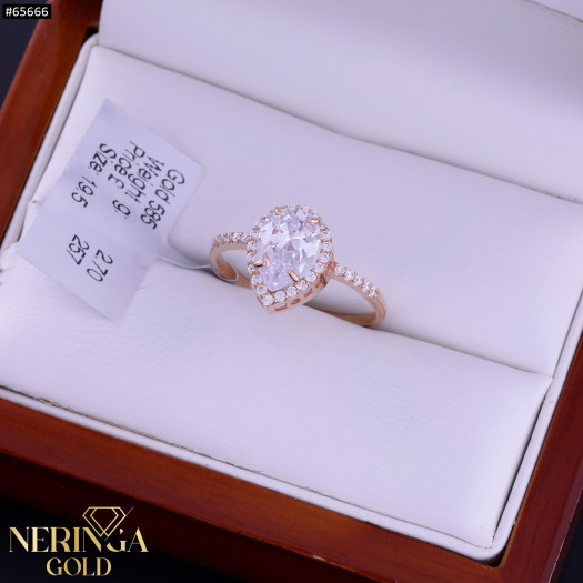 Rose gold women's ring #65666