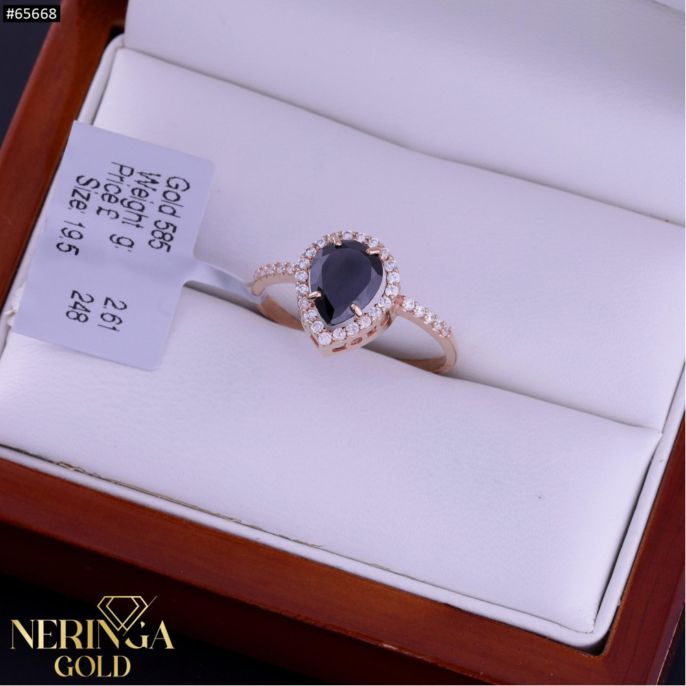Rose gold women's ring #65668