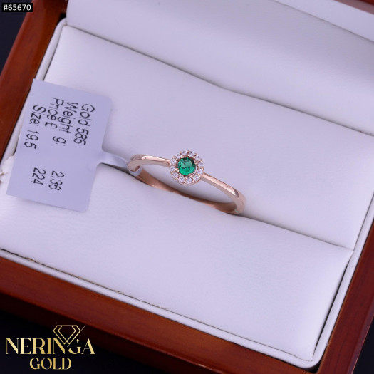 Rose gold women's ring #65670