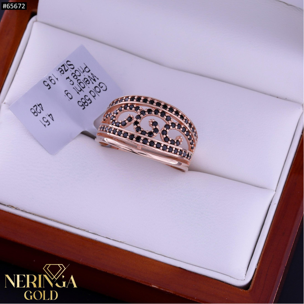 Rose gold women's ring #65672