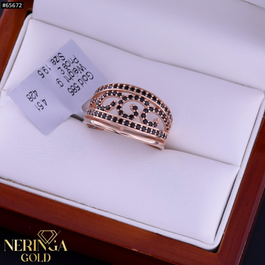 Rose gold women's ring #65672