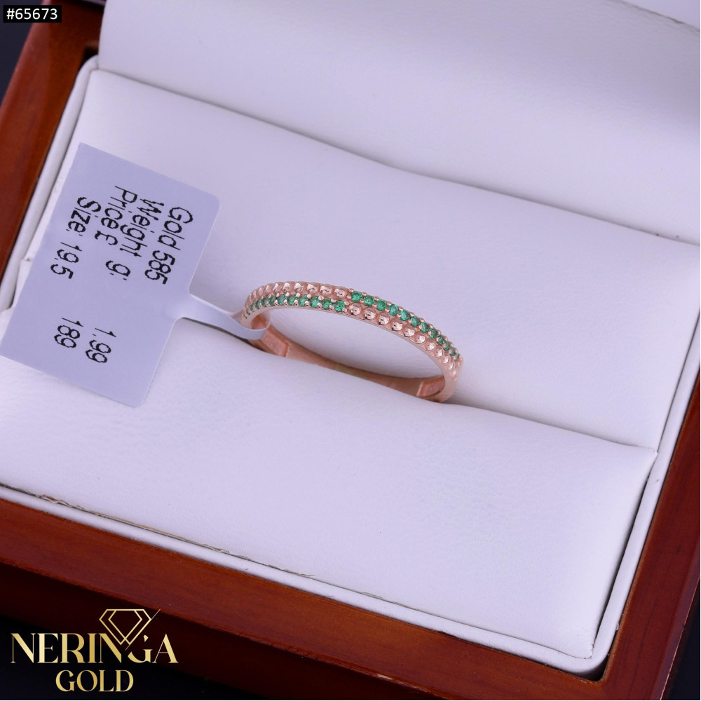 Rose gold women's ring #65673