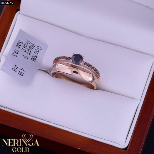Rose gold women's ring #65675