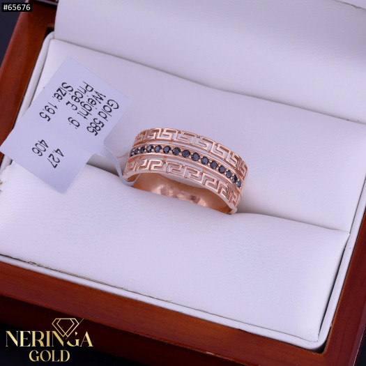 Rose gold women's ring #65676