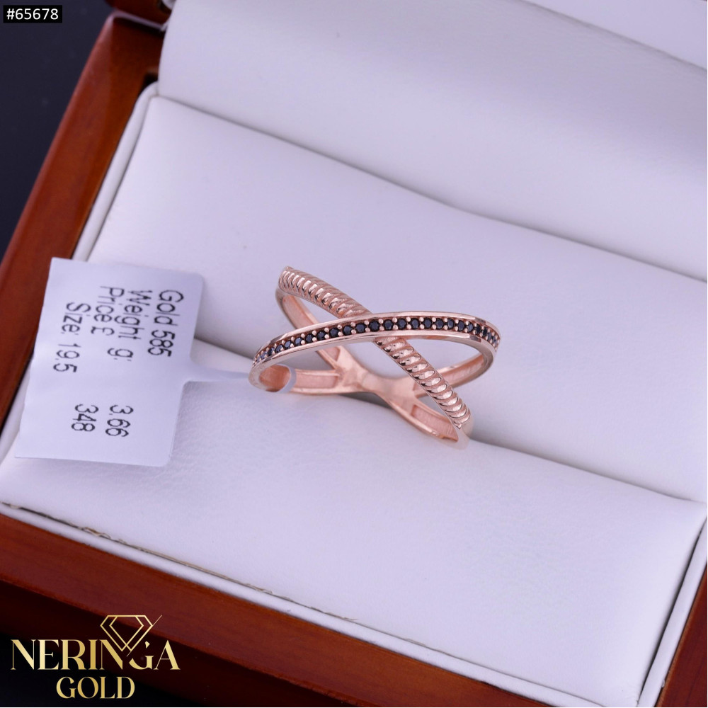 Rose gold women's ring #65678