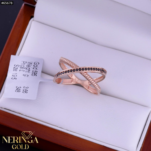 Rose gold women's ring #65678