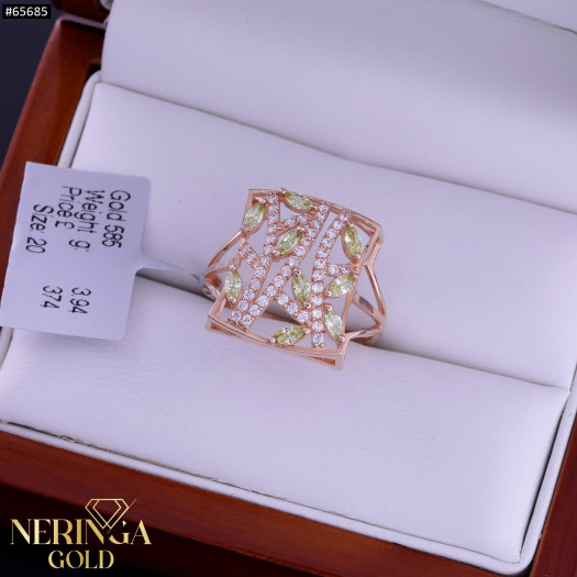 Rose gold women's ring #65685