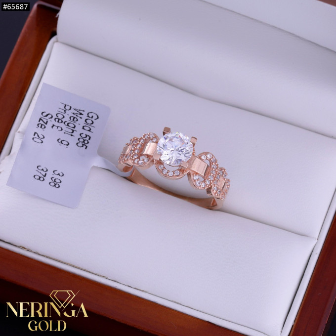 Rose gold women's ring #65687 Rose gold women's ring #65687