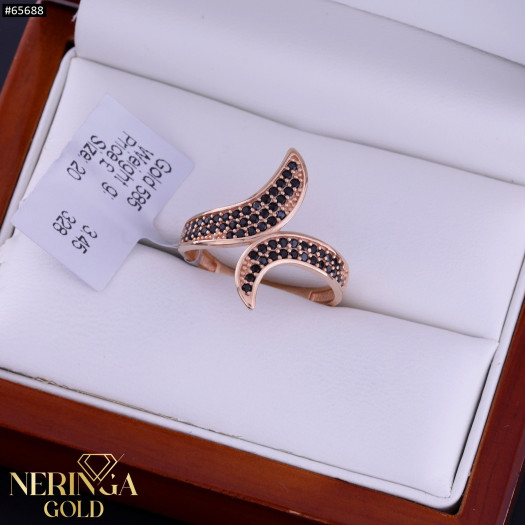 Rose gold women's ring #65688