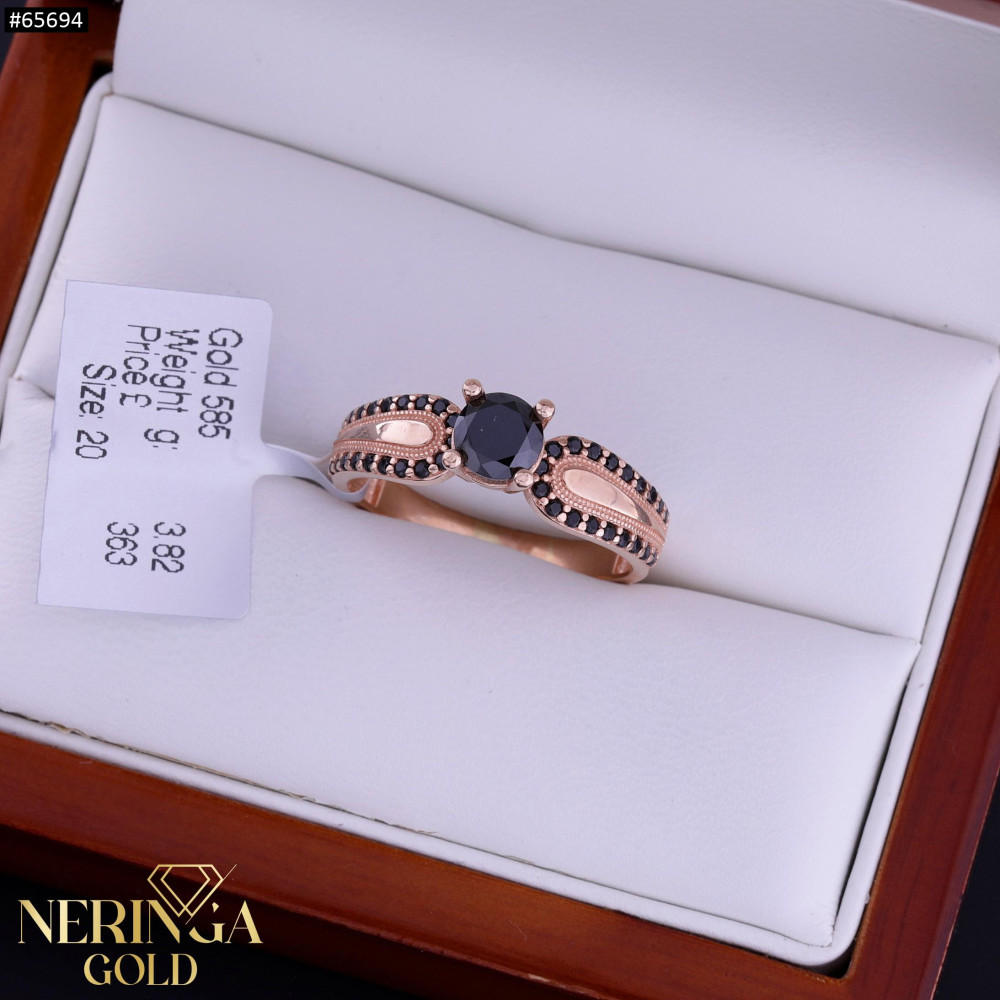 Rose gold women's ring #65694