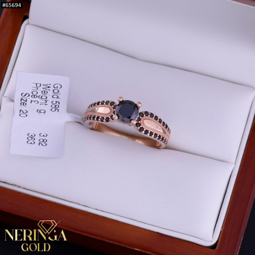 Rose gold women's ring #65694