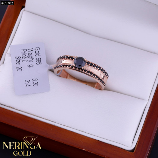 Rose gold women's ring #65702