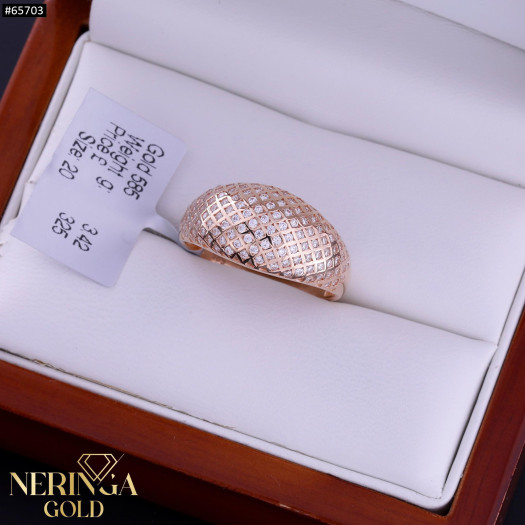 Rose gold women's ring #65703