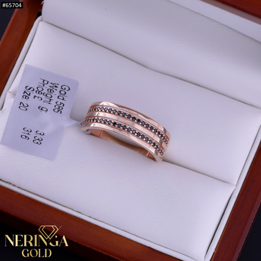 Rose gold women's ring #65704