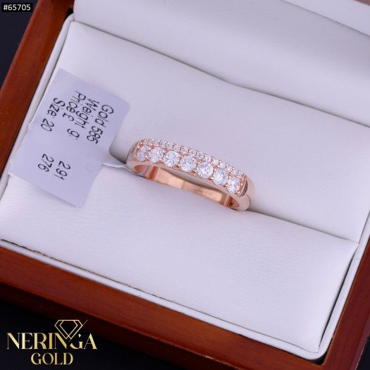 Rose gold women's ring #65705