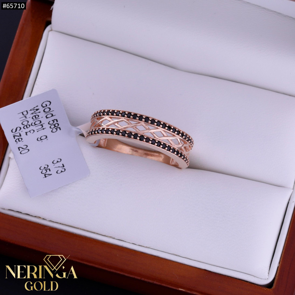 Rose gold women's ring #65710