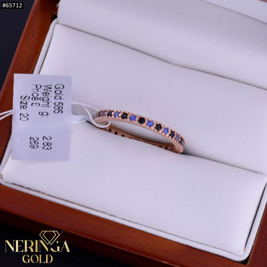 Rose gold women's ring #65712