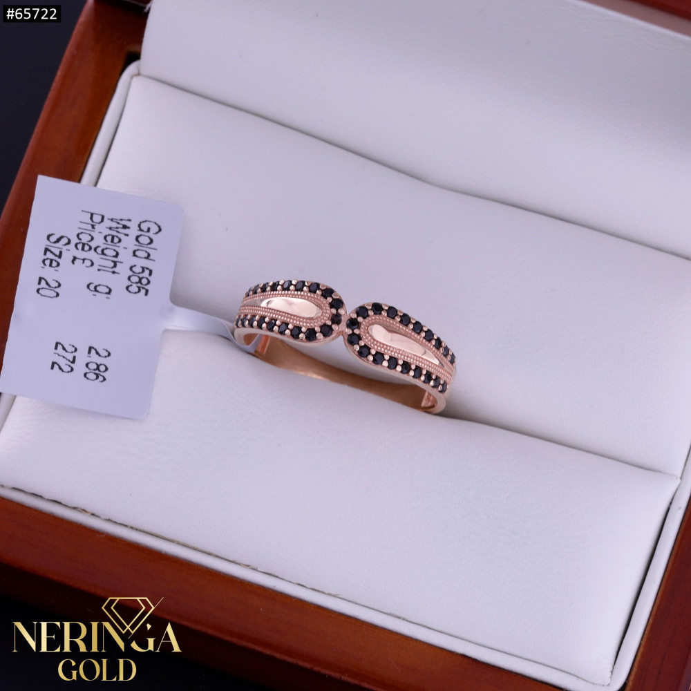 Rose gold women's ring #65722