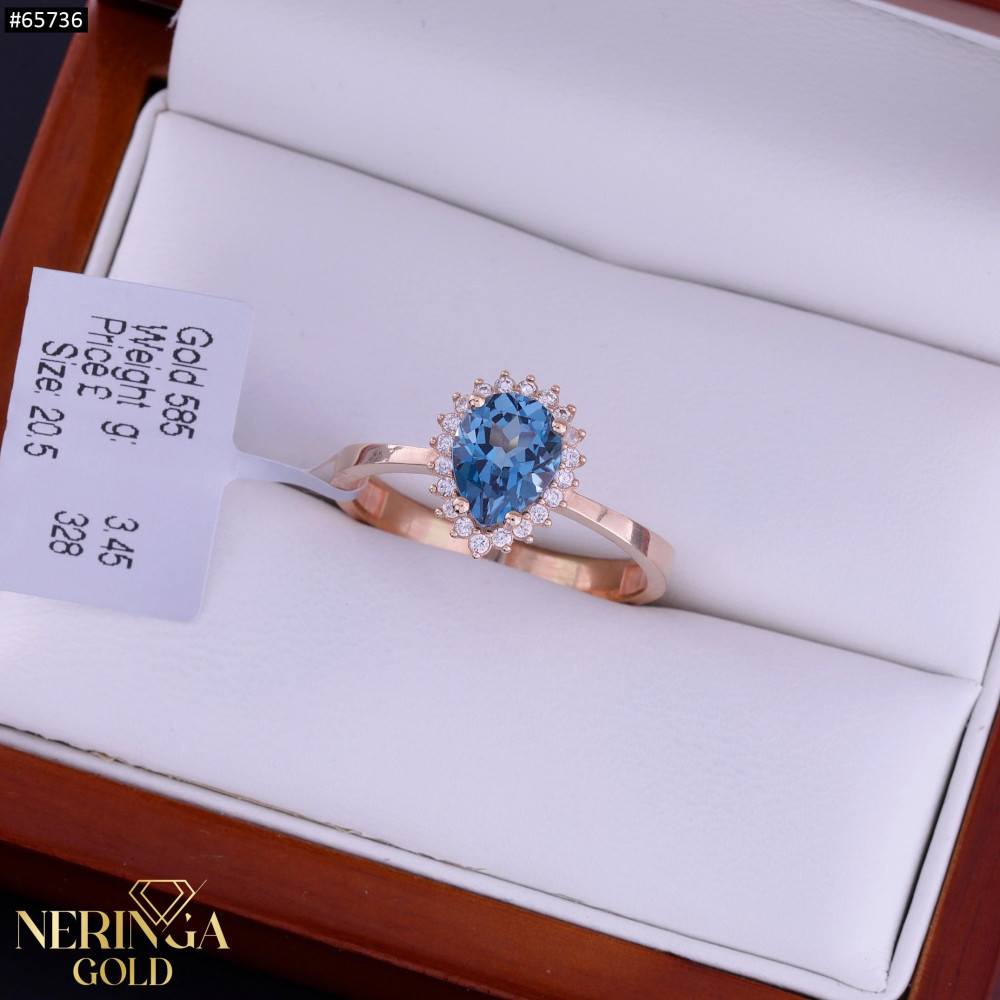 Rose gold women's ring #65736