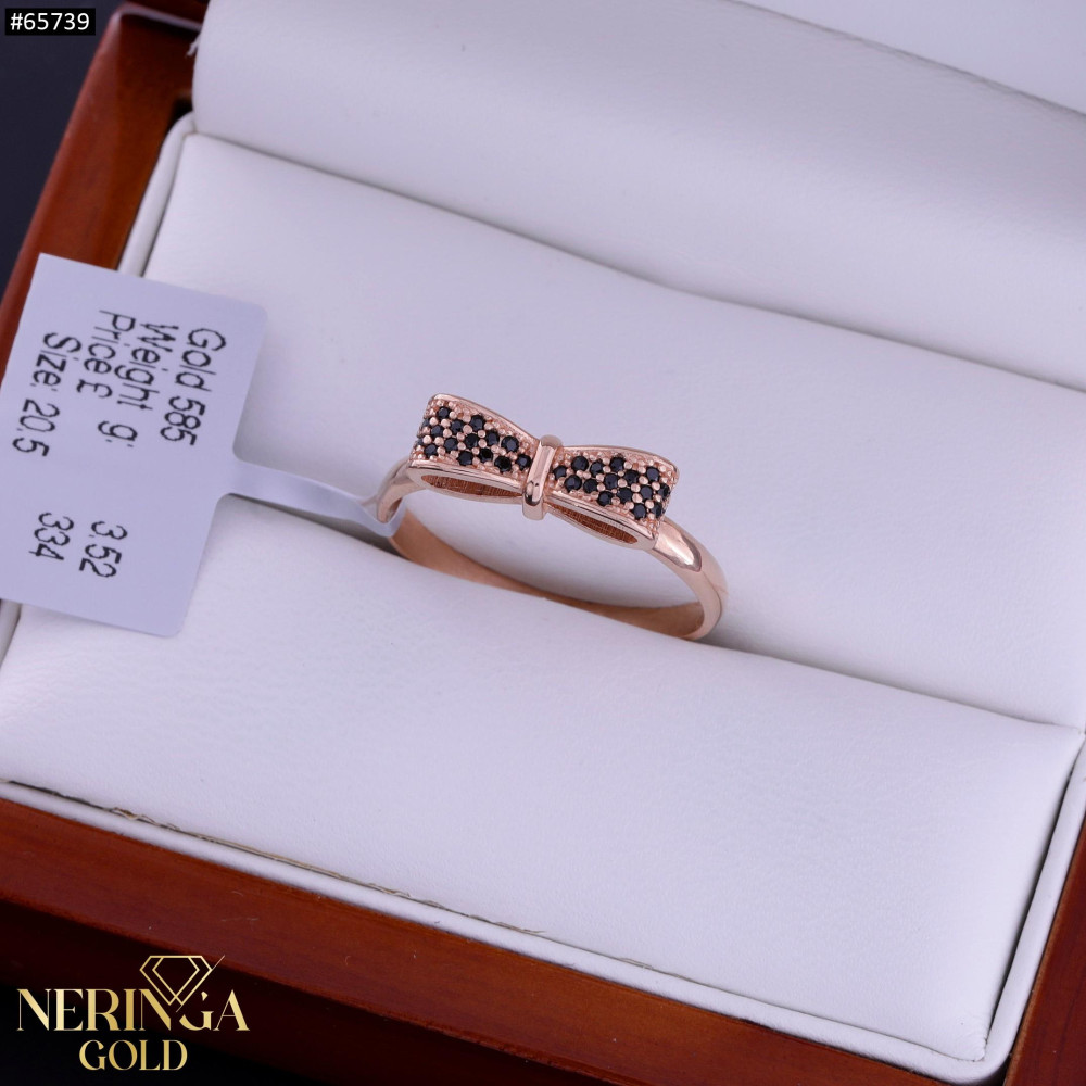 Rose gold women's ring #65739