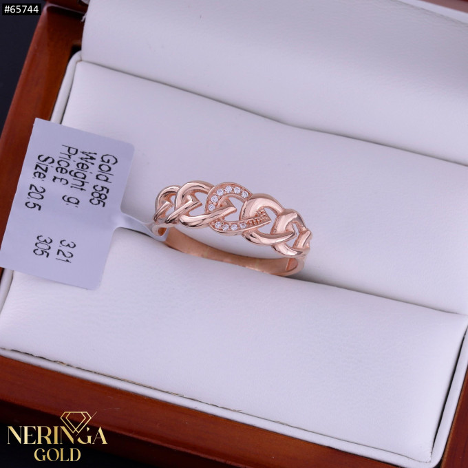 Rose gold women's ring #65744 Rose gold women's ring #65744