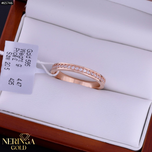 Rose gold women's ring #65746
