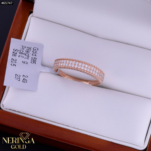 Rose gold women's ring #65747