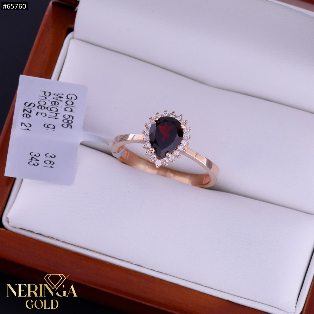 Rose gold women's ring #65760