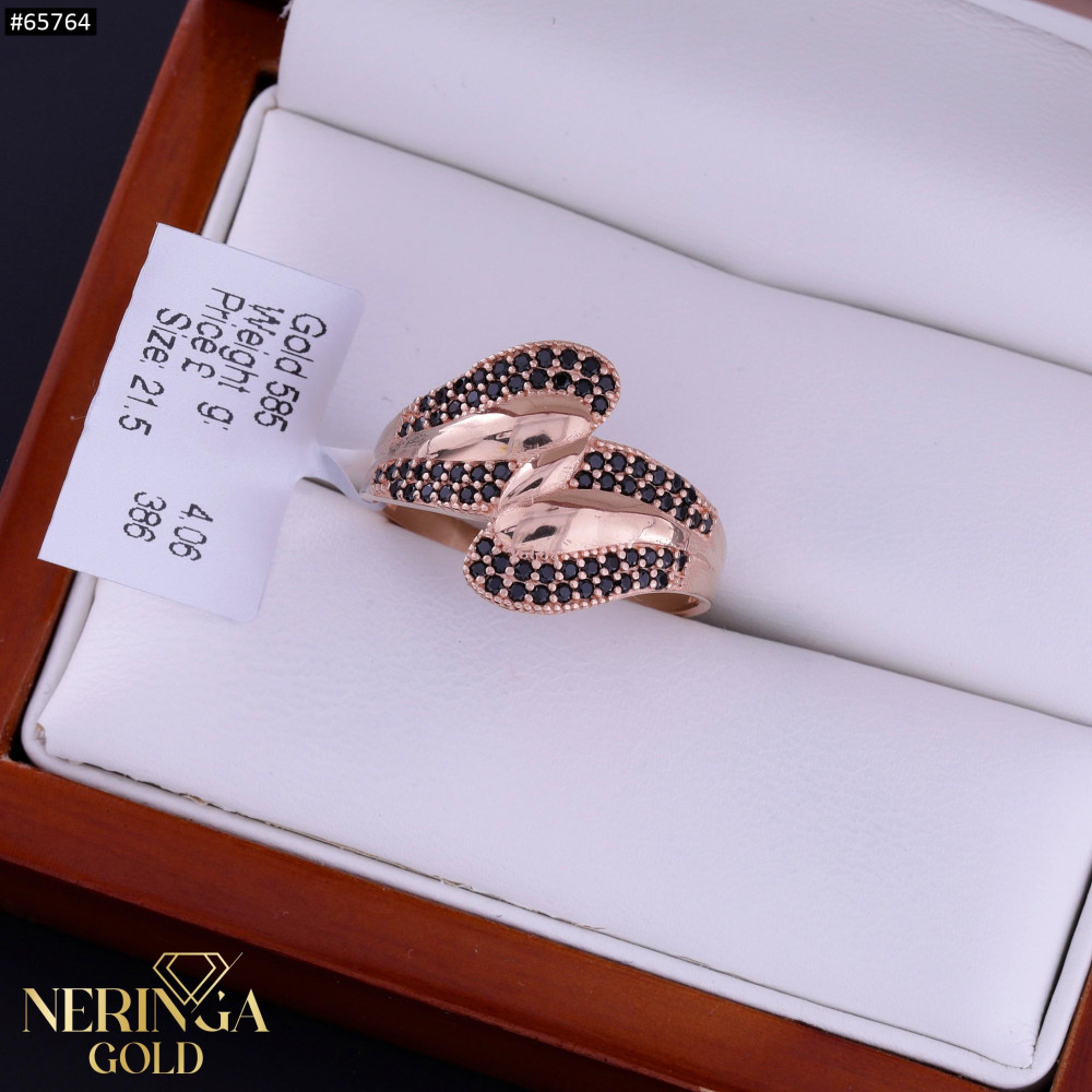 Rose gold women's ring #65764