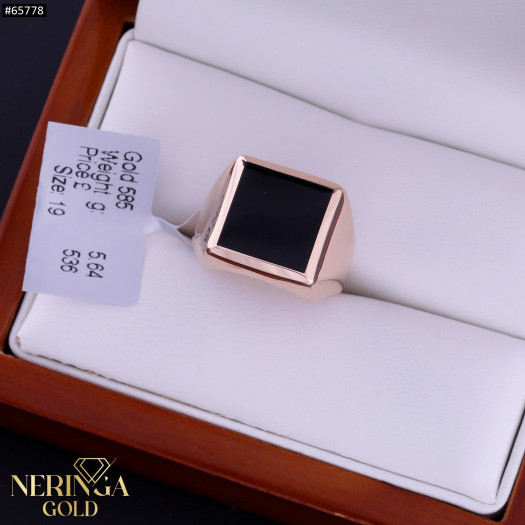Rose gold men ring #65778