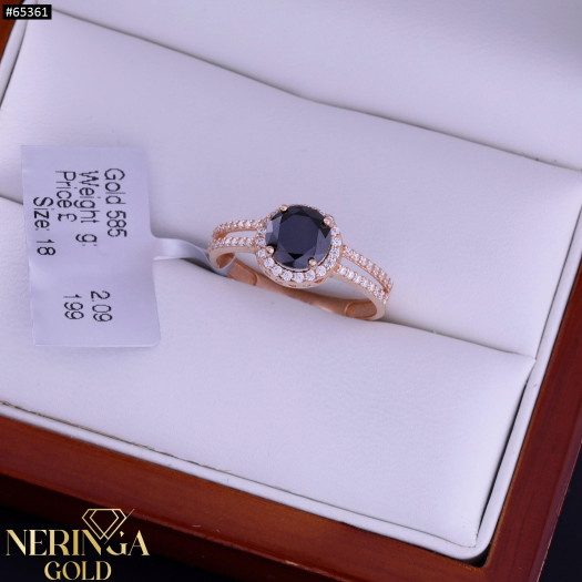 Rose gold women's ring #65361