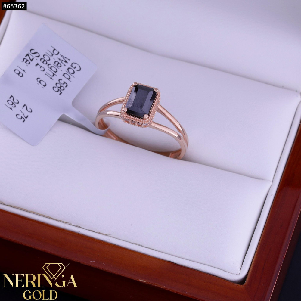 Rose gold women's ring #65362