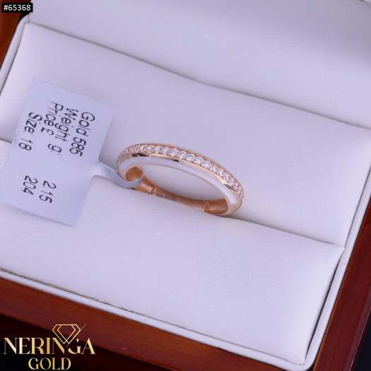 Rose gold women's ring #65368