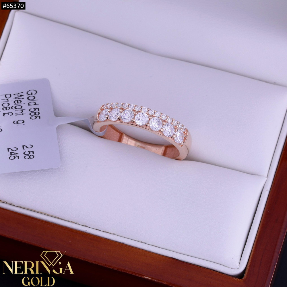 Rose gold women's ring #65370