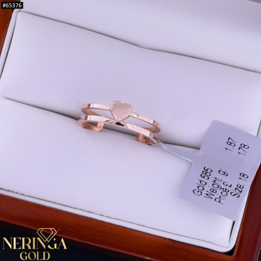 Rose gold women's ring #65376