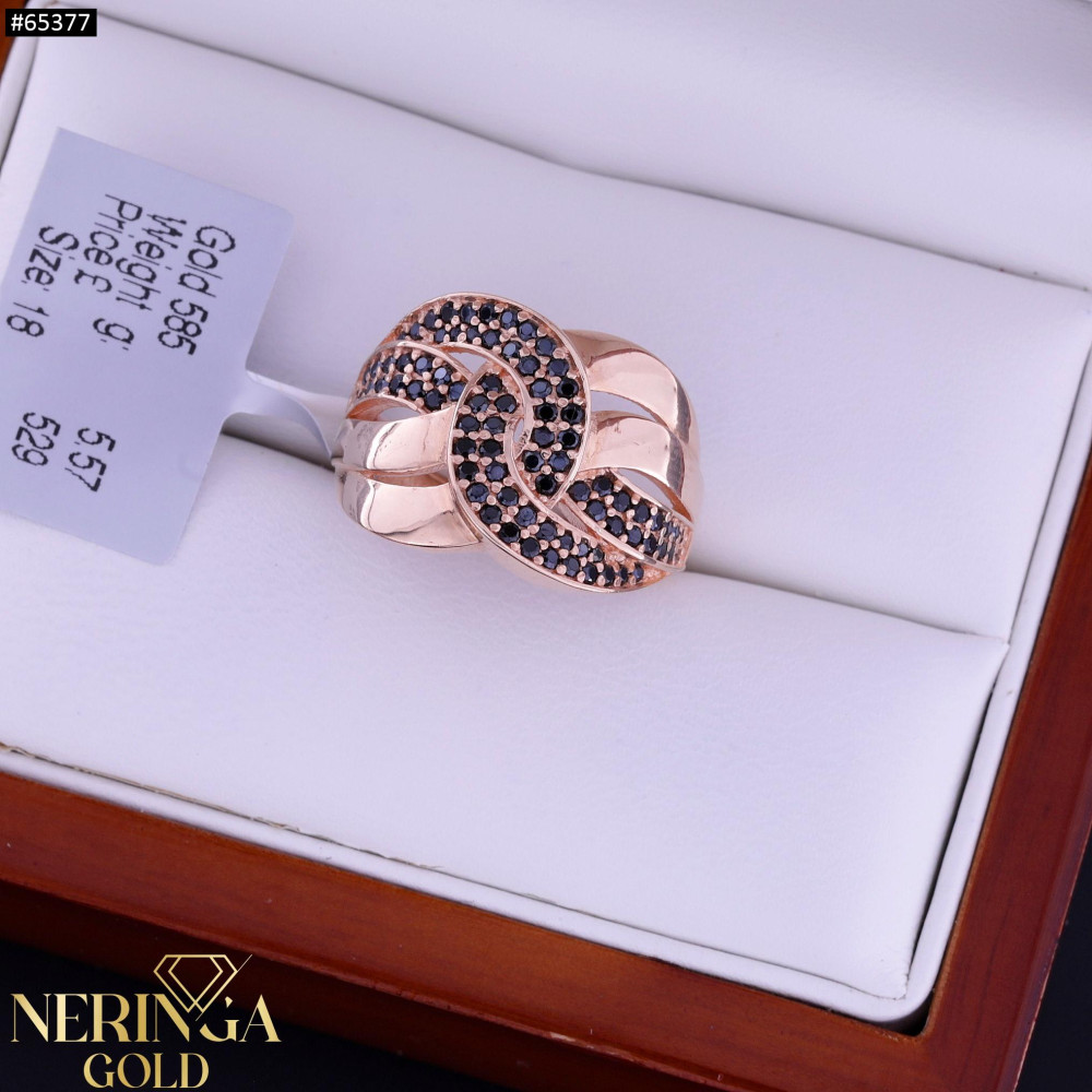 Rose gold women's ring #65377