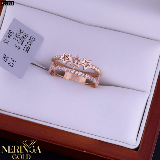Rose gold women's ring #65381