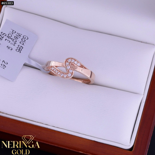Rose gold women's ring #65383