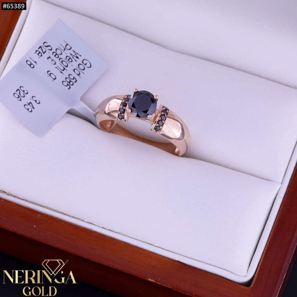 Rose gold women's ring #65389