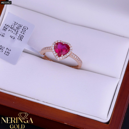 Rose gold women's ring #65392