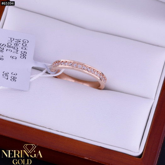 Rose gold women's ring #65394