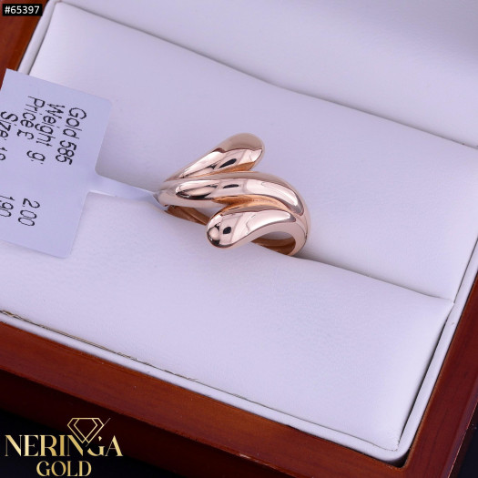 Rose gold women's ring #65397
