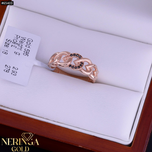 Rose gold women's ring #65403