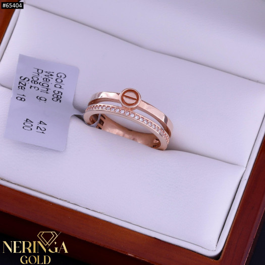 Rose gold women's ring #65404