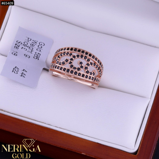 Rose gold women's ring #65409