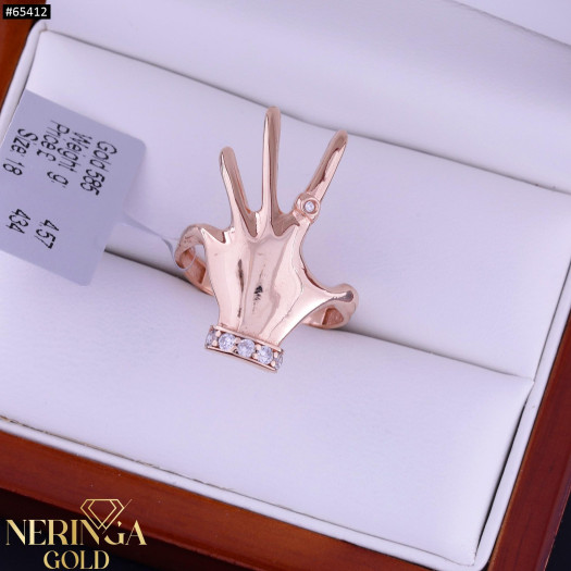 Rose gold women's ring #65412