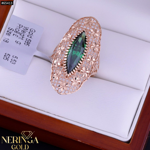 Rose gold women's ring #65413