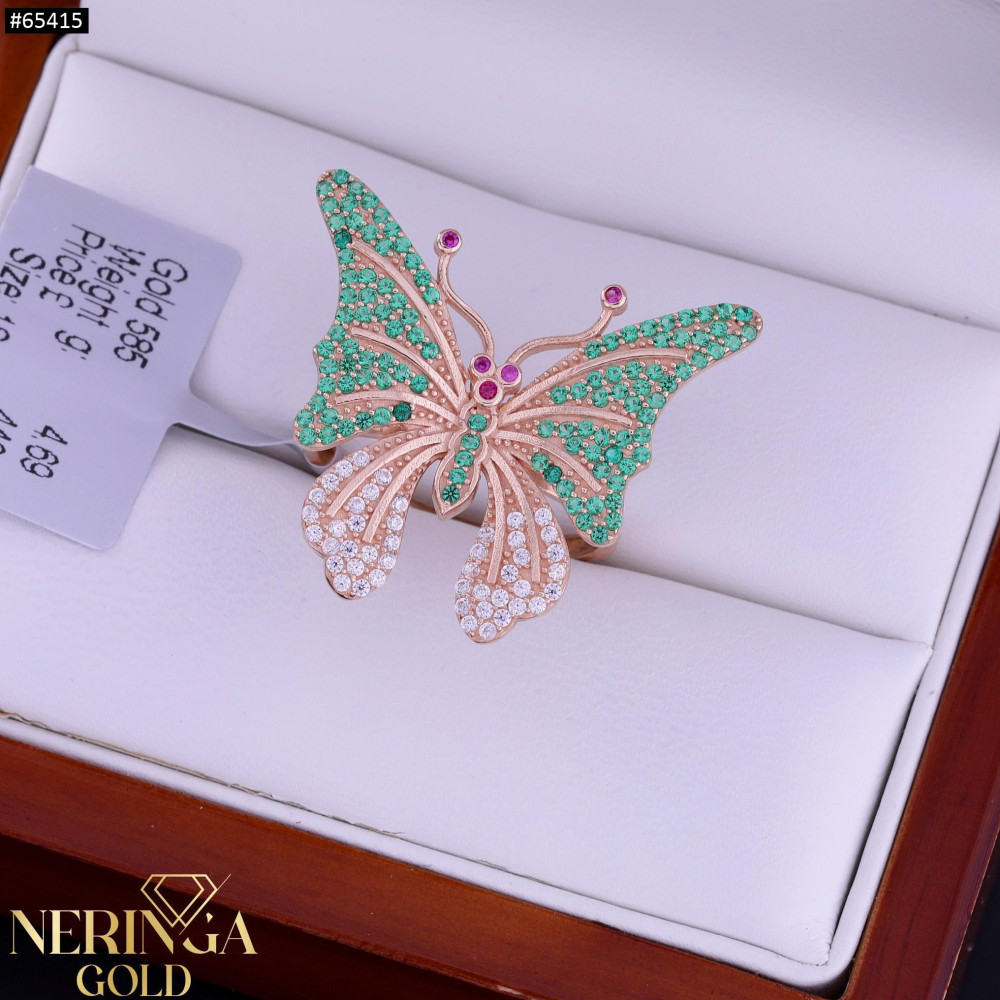 Rose gold women's ring #65415